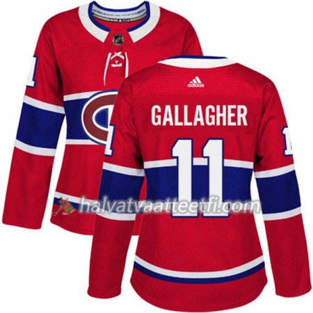 Naisten NHL Montreal Canadiens Pelipaita Brendan Gallagher 11 Adidas 2017-2018 Punainen Authentic